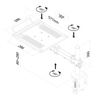 Neomounts by Newstar Notebook Tischhalterung - Schwarz - 25,4 cm (10 Zoll) - 55,9 cm (22 Zoll) - 10 kg - 0 - 260 mm - 180°