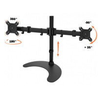 Techly Schreibtischhalterung für 2 LCD TV LED 13"-27", mit Standfuß