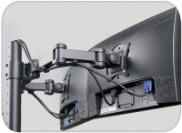 Techly Schreibtischhalterung für 2 LCD TV LED 13"-27", diagonal, mit Klemme