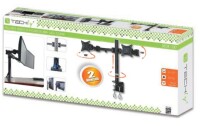 Techly Schreibtischhalterung für 2 LCD TV LED 13"-27", diagonal, mit Klemme