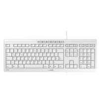 Cherry STREAM KEYBOARD - Kabelgebundene Tastatur - hellgrau - USB (QWERTZ - DE) - Standard - USB - Mechanischer Switch - QWERTZ - Weiß