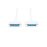DIGITUS AK-610201-020-E - Datatransfer Verlängerungskabel, D-Sub25 St/Bu, 2.0m, Seriell/Parallel, vergossen, be