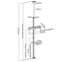 Techly Boden-/Decken TV-Halter für 37-70" TV