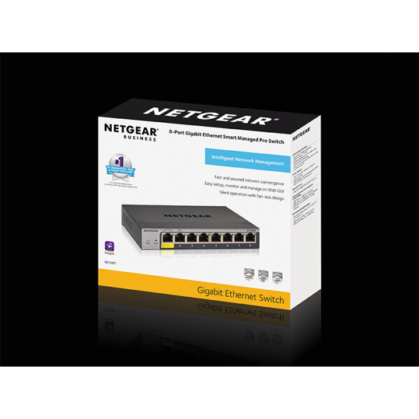 Netgear GS108Tv3 - Managed - L2 - Gigabit Ethernet (10/100/1000) - Vollduplex