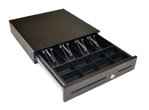 APG Cash Drawer ECD410 - Elektronische Geldschublade - Stahl - Schwarz - 420 mm - 24 V - 410 mm