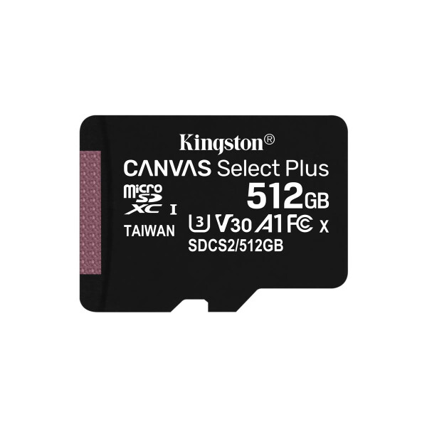 Kingston Canvas Select Plus - 512 GB - SDXC - Klasse 10 - UHS-I - 100 MB/s - 85 MB/s