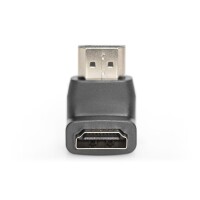 Adapter HDMI A ST<>BU, UHD HDMI A ST<>HDMI A BU Black 90°