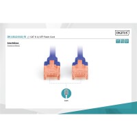 Patchk.Cat.6  1m U/UTP BLAU 4x2xAWG26, PVC