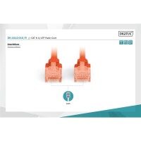 Patchk.Cat.6  1m U/UTP ROT 4x2xAWG26, PVC
