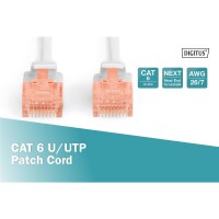 Patchk.Cat.6  5m U/UTP GRAU 4x2xAWG26, PVC