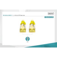 DK-1644-A-0025/Y - CAT 6A S-FTP Patchkabel, Cu, LSZH AWG 26/7,  0,25 m,  Gelb