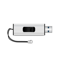 MEDIARANGE MR914 - 8 GB - USB Typ-A - 3.2 Gen 1 (3.1 Gen 1) - 175 MB/s - Dia - Schwarz - Silber