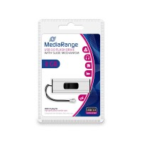 MEDIARANGE MR914 - 8 GB - USB Typ-A - 3.2 Gen 1 (3.1 Gen 1) - 175 MB/s - Dia - Schwarz - Silber