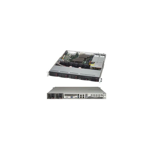 Supermicro Server Geh 1U/1x800W/8x2.5" 113MFAC2-R804CB - Gehäuse - ATX