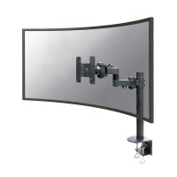 Neomounts FPMA-D960BLACKPLUS Monitorarm 10-49" - Klemme - 20 kg - 25,4 cm (10") - 124,5 cm (49") - 100 x 100 mm - Schwarz