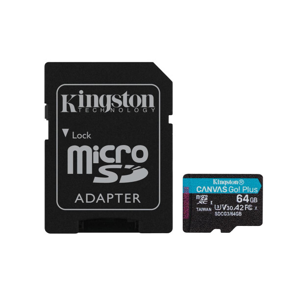 Kingston Canvas Go! Plus - 64 GB - MicroSD - Klasse 10 - UHS-I - 170 MB/s - 70 MB/s