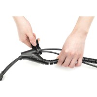 Kabelschlauch, flexibel, 5m mit Einzugshilfe, schwarz