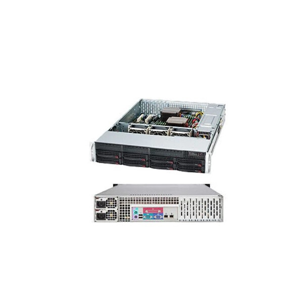 Supermicro 825TQC-R802LPB - Rack - Server - Schwarz - ATX,EATX - Metall - Festplatte - Netzwerk - Leistung - Stromausfall - System