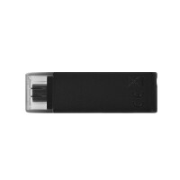 Kingston DataTraveler 64GB USB-C 3.2 Gen 1 70 - 64 GB - USB Typ-C - 3.2 Gen 1 (3.1 Gen 1) - Kappe - 7 g - Schwarz