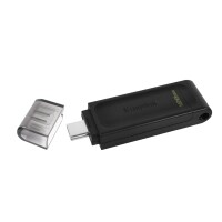 Kingston DataTraveler 128GB USB-C 3.2 Gen 1 70 - 128 GB - USB Typ-C - 3.2 Gen 1 (3.1 Gen 1) - Kappe - 7 g - Schwarz