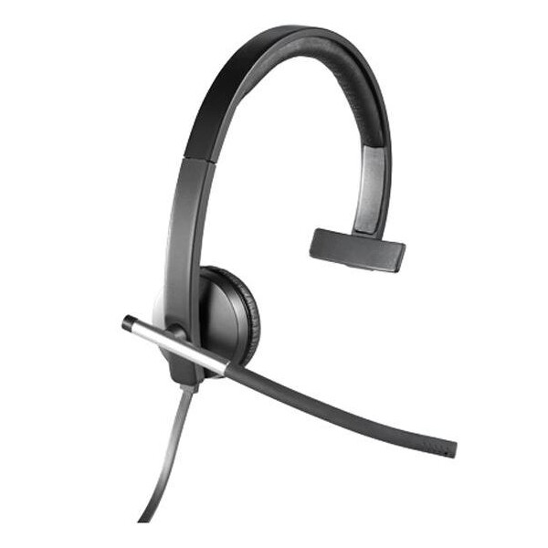 Logitech USB Headset Mono H650e - Kopfhörer - Kopfband - Büro/Callcenter - Schwarz - Grau - Monophon - Verkabelt