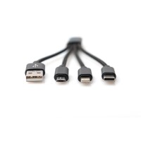 3 in 1 Ladekabel USB A,Lightn.,Micro USB,USB C