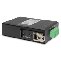 Indust. Media Conv.SFP/RJ45 1Gbit, Hutschienenmontage