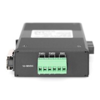 Indust. Media Conv.SFP/RJ45 1Gbit, Hutschienenmontage