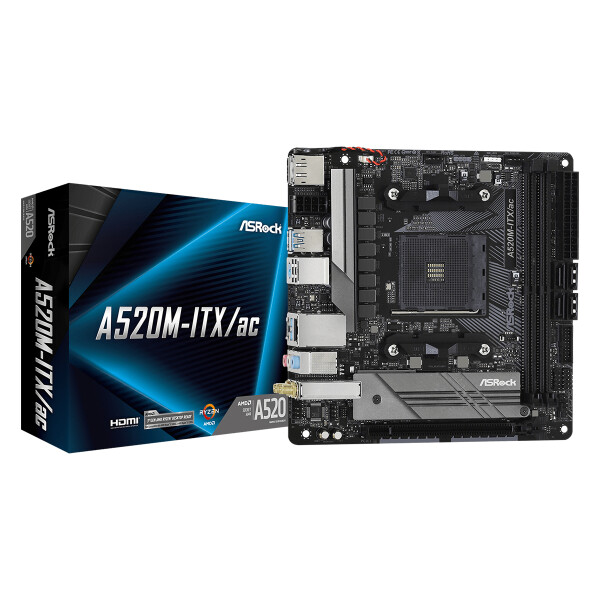 ASRock A520M-ITX/AC MITX AM4 retail - AMD Sockel AM4 (Ryzen) - Mini-ITX