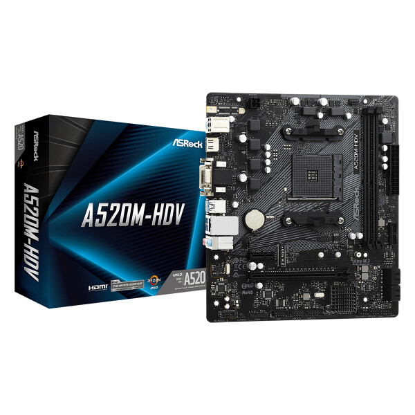 ASRock MB A520M-HDV AM4 M-ATX retail - AMD Sockel AM4 (Ryzen)