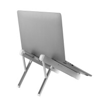 Neomounts NSLS010 Laptop-Halterung 11-17" - faltbar - kompakt - universal - Laptop-Ständer - Silber - Aluminium - 27,9 cm (11") - 43,2 cm (17") - 279,4 - 431,8 mm (11 - 17")