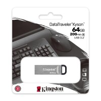 Kingston DataTraveler 64GB Kyson USB-Stick - 64 GB - USB Typ-A - 3.2 Gen 1 (3.1 Gen 1) - 200 MB/s - Ohne Deckel - Silber