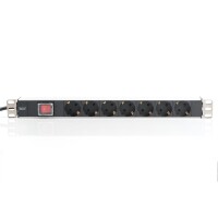 DIGITUS DN-95402 - 1HE Aluminium PDU, Rack Mount, 7x...