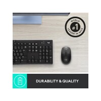 Logitech M190 - Beidhändig - Optisch - RF Wireless - 1000 DPI - Anthrazit