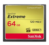 SanDisk CF Extreme 64GB - 64 GB - Kompaktflash - 120 MB/s - 85 MB/s - Schwarz