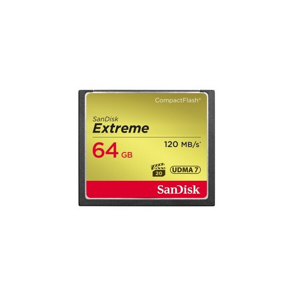 SanDisk CF Extreme 64GB - 64 GB - Kompaktflash - 120 MB/s - 85 MB/s - Schwarz