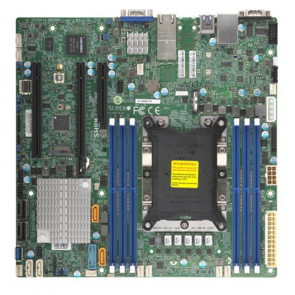 Supermicro X11SPM-TF - Intel - 165 W - DDR4-SDRAM - 768 GB - 1.2 V - 1600,1866,2133,2400,2666 MHz