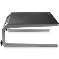 StarTech.com Monitorerhöhung - Stahl und Aluminium - Höhenverstellbar - Schwarz - Silber - 81,3 cm (32") - 10 kg - Aluminium - Stahl - 125 - 175 mm - 305 mm