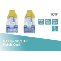 DIGITUS DK-1531-020/Y - CAT 5e SF-UTP Patchkabel, Cu, PVC AWG 26/7, Länge 2 m, Farbe Gelb