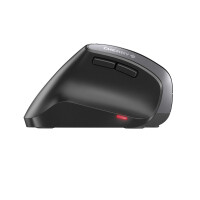 Cherry MW 4500 Links Kabellose 45 Grad Maus - Schwarz - USB - Linkshändig - Optisch - RF Wireless - 1200 DPI - Schwarz - Grau