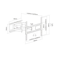 VALUE Befestigungskit ( Wandmontage ) für LCD-/Plasmafernseher ( Neigen und drehen ) - Stahl - Schwarz