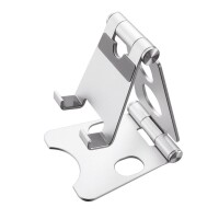 Neomounts DS10-150SL1 Telefon-Ständer bis zu 4.7" - faltbar - universal - Handy/Smartphone - Passive Halterung - Tisch/Bank - Drinnen - Silber