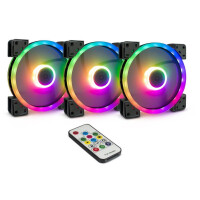 Inter-Tech Argus RGB-Fan Set RS-14 - Ventilator - 14 cm -...