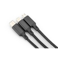 3 in 1 Ladekabel USB A,Lightn.,Micro USB,USB C