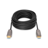 DIGITUS AK-330126-100-S - HDMI AOC Hybrid Glasfaser Anschlusskabel, Typ A M/M, 10m, UHD 8K@60Hz, CE, gold, bl