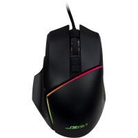 Inter-Tech GT-100 RGB - rechts - Optisch - USB Typ-A - 6400 DPI - Schwarz