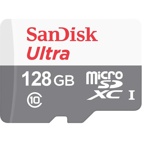 SanDisk Ultra - 128 GB - MicroSDXC - Klasse 10 - Class 1 (U1) - Grau - Weiß