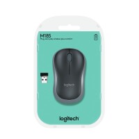 Logitech M185 - Beidhändig - Optisch - RF Wireless - 1000 DPI - Grau