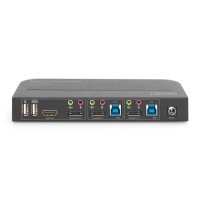 DIGITUS DS-12850 - KVM Switch, 2x1  DP, DP/HDMI Out,USB 4Kx2K@60Hz