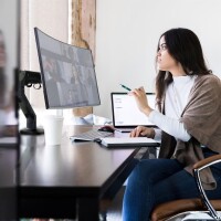 Ergotron HX Series 45-475-224 - Klemme - 19,1 kg - 61 cm (24") - 124,5 cm (49") - 100 x 100 mm - Schwarz